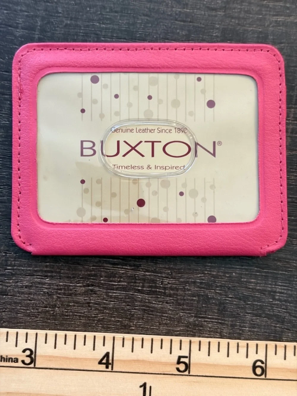 Buxton Pink Leather RFID Wallet & Card Holder Set